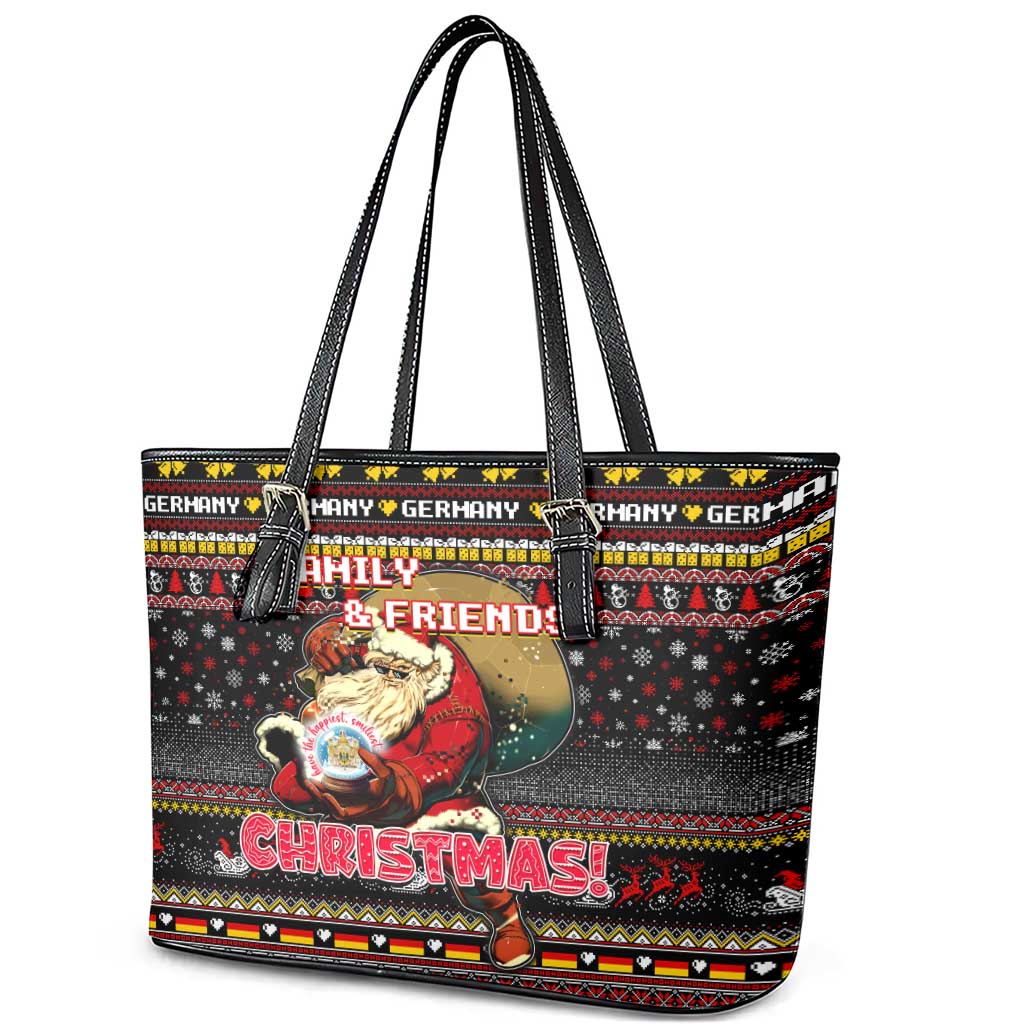 Germany Leather Tote Bag Merry Christmas Family and Friends - Wonder Print Shop