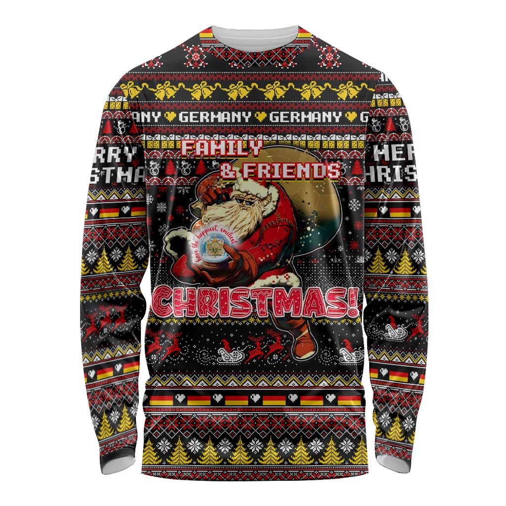 Germany Long Sleeve Shirt Merry Christmas Family and Friends - Wonder Print Shop