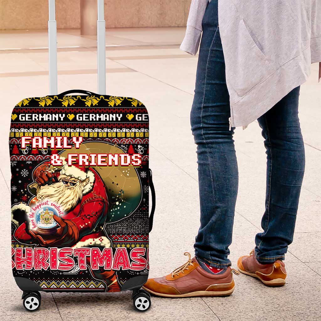 Germany Luggage Cover Merry Christmas Family and Friends - Wonder Print Shop