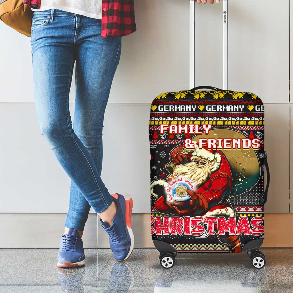 Germany Luggage Cover Merry Christmas Family and Friends - Wonder Print Shop