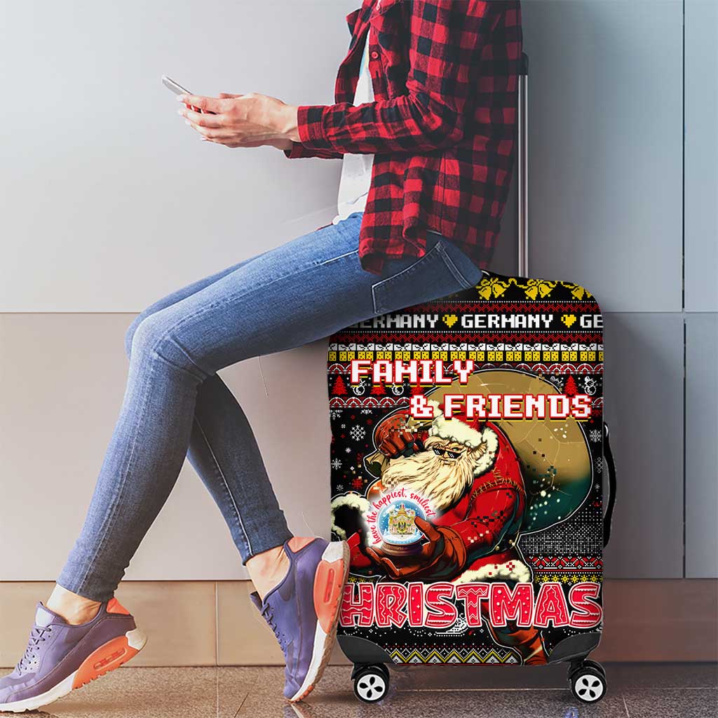 Germany Luggage Cover Merry Christmas Family and Friends - Wonder Print Shop