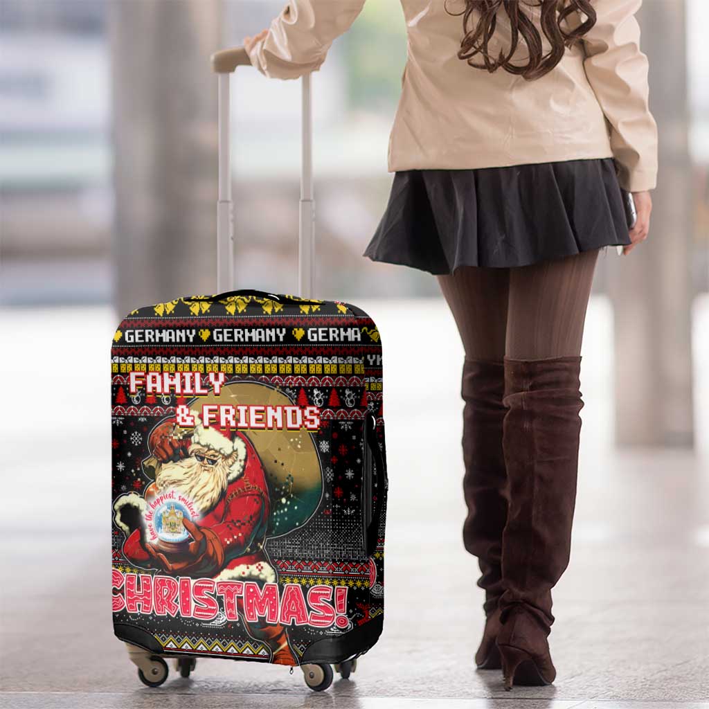 Germany Luggage Cover Merry Christmas Family and Friends - Wonder Print Shop