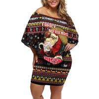 Germany Off Shoulder Short Dress Merry Christmas Family and Friends - Wonder Print Shop