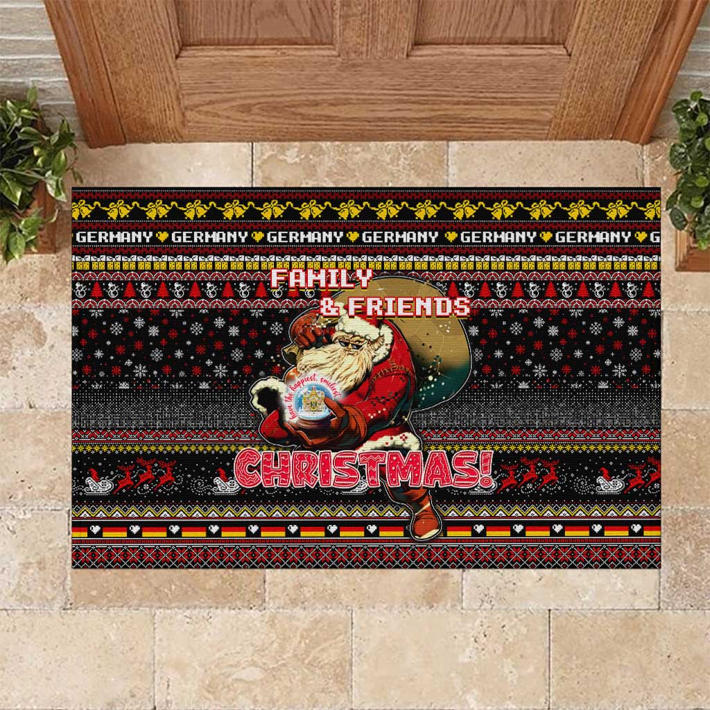 Germany Rubber Doormat Merry Christmas Family and Friends - Wonder Print Shop