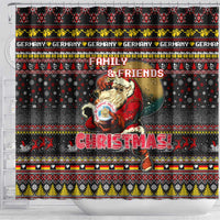 Germany Shower Curtain Merry Christmas Family and Friends