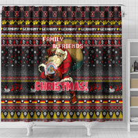 Germany Shower Curtain Merry Christmas Family and Friends