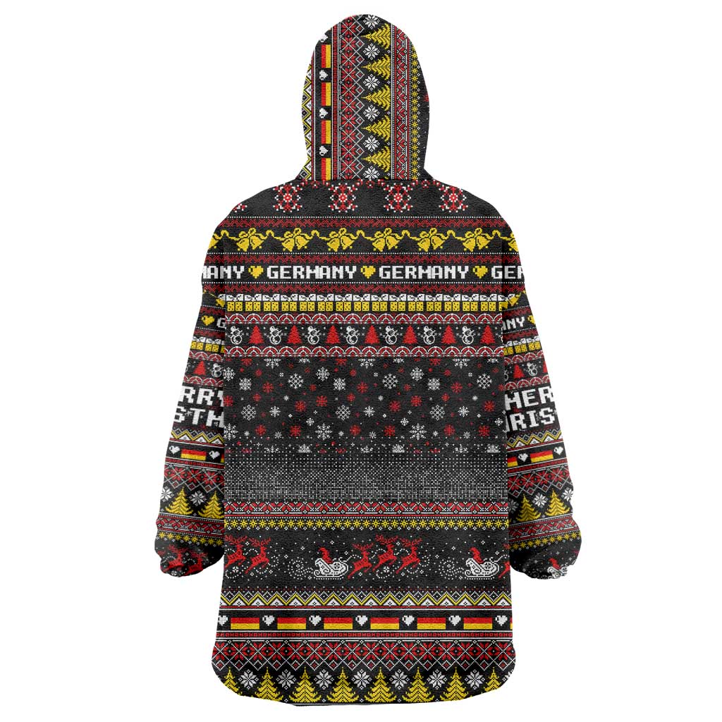 Germany Wearable Blanket Hoodie Merry Christmas Family and Friends - Wonder Print Shop