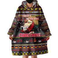Germany Wearable Blanket Hoodie Merry Christmas Family and Friends - Wonder Print Shop