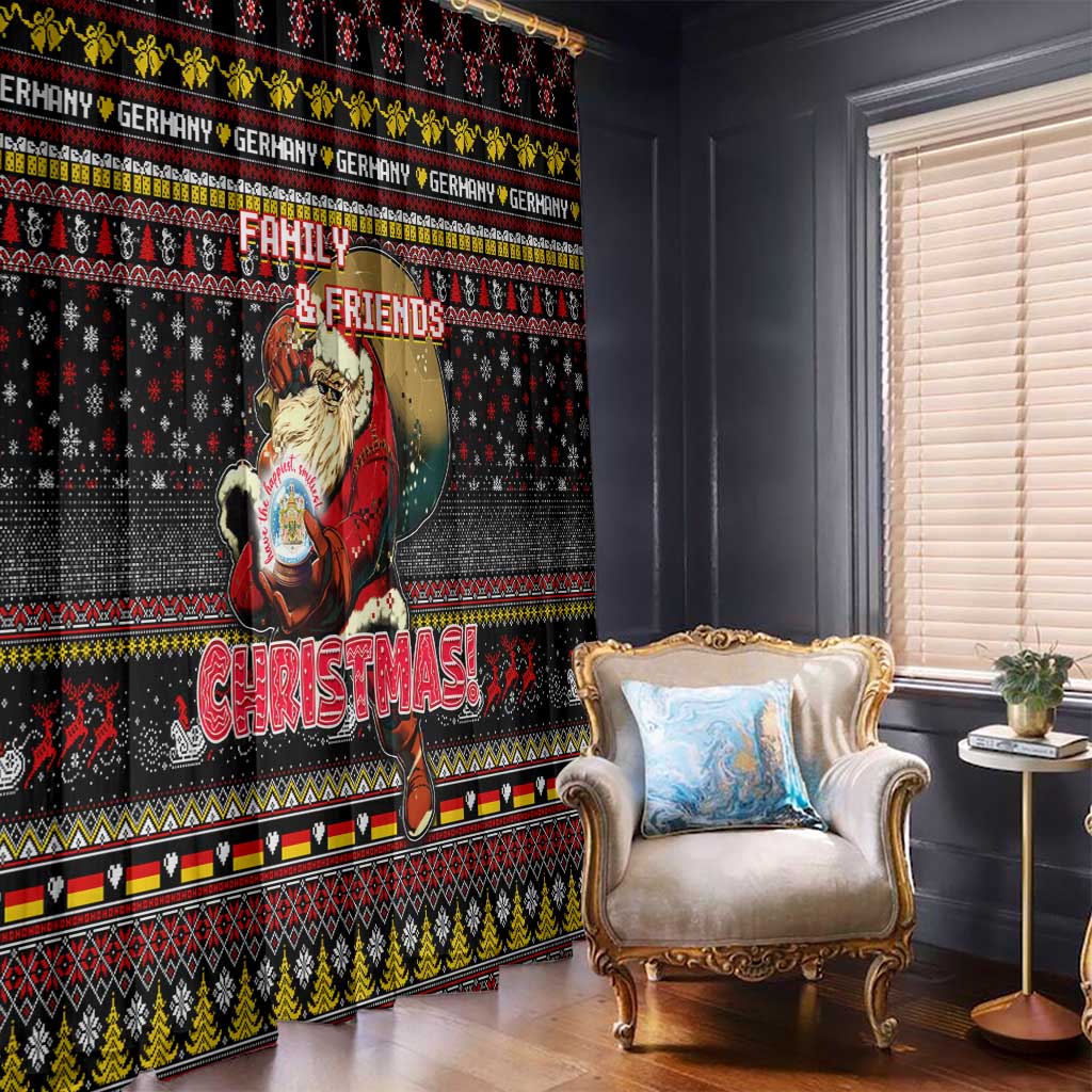 Germany Window Curtain Merry Christmas Family and Friends - Wonder Print Shop