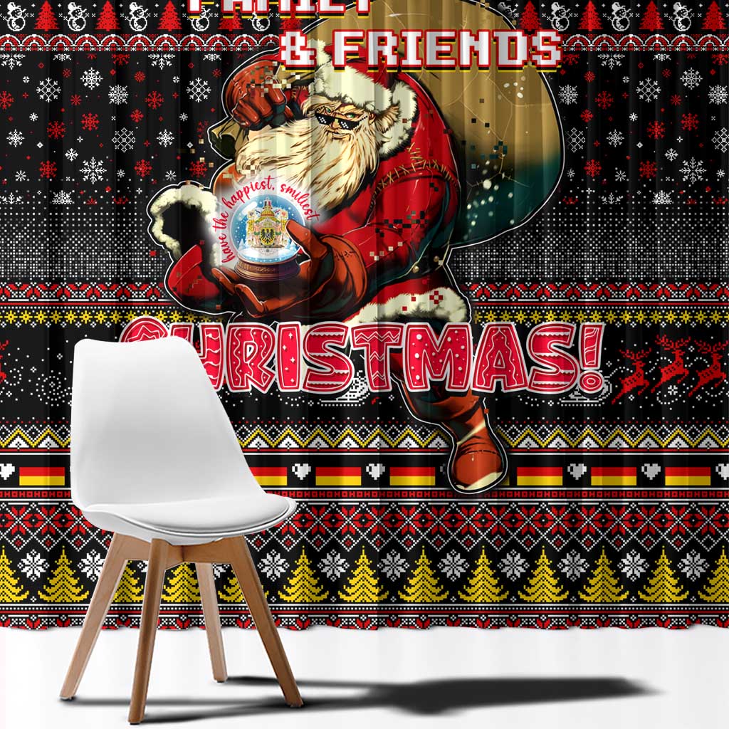 Germany Window Curtain Merry Christmas Family and Friends - Wonder Print Shop