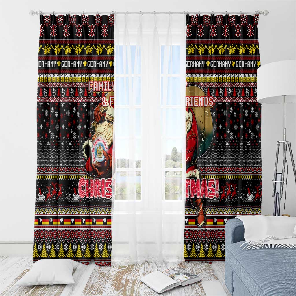 Germany Window Curtain Merry Christmas Family and Friends - Wonder Print Shop