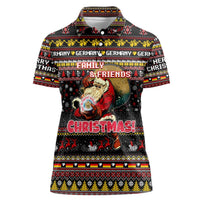 Germany Women Polo Shirt Merry Christmas Family and Friends - Wonder Print Shop