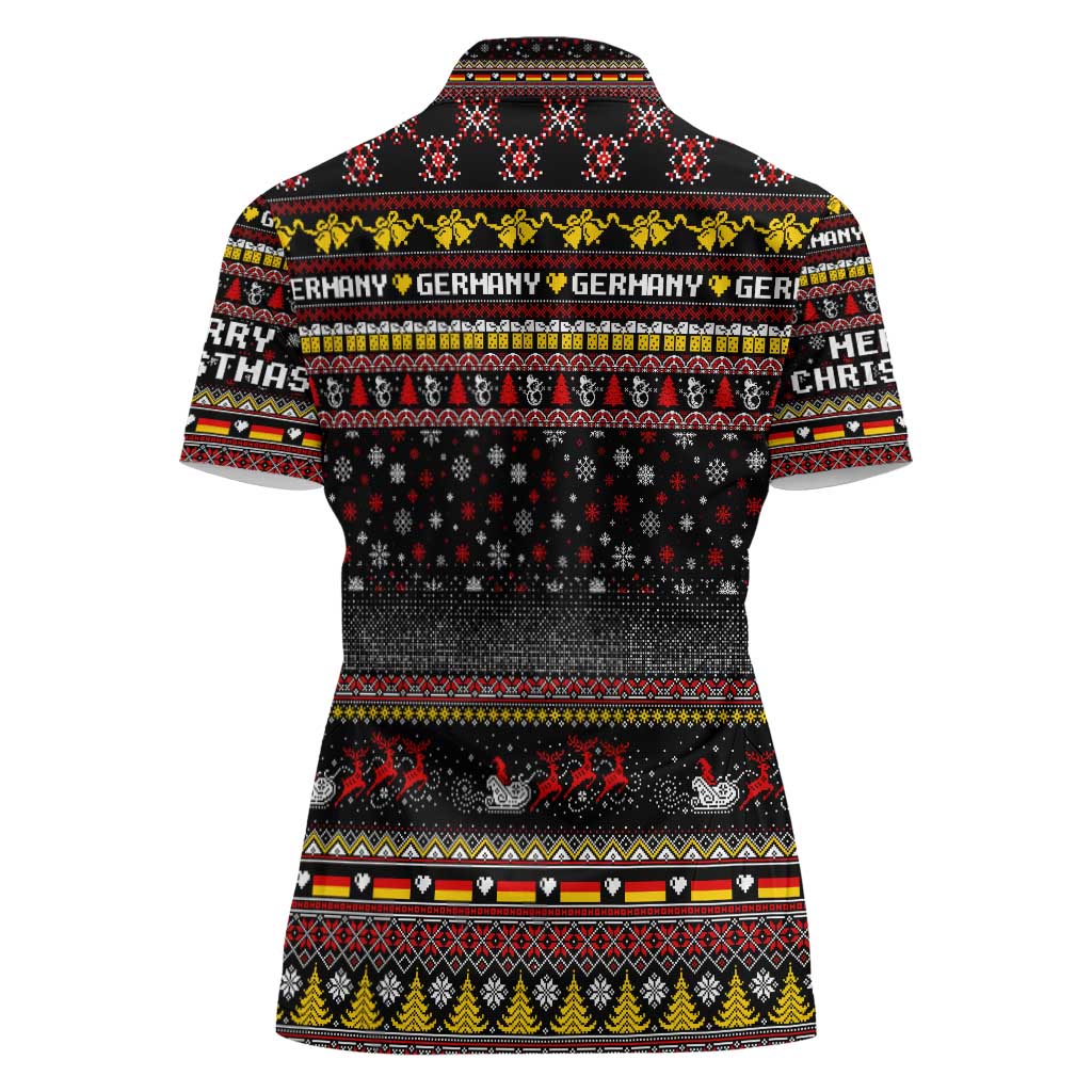 Germany Women Polo Shirt Merry Christmas Family and Friends - Wonder Print Shop
