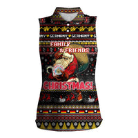 Germany Women Sleeveless Polo Shirt Merry Christmas Family and Friends - Wonder Print Shop
