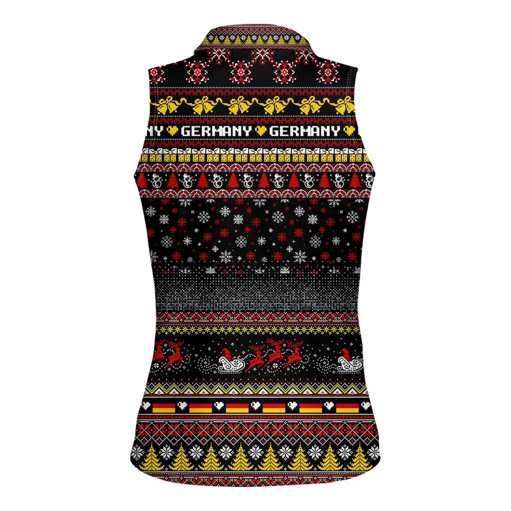 Germany Women Sleeveless Polo Shirt Merry Christmas Family and Friends - Wonder Print Shop