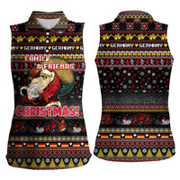 Germany Women Sleeveless Polo Shirt Merry Christmas Family and Friends - Wonder Print Shop