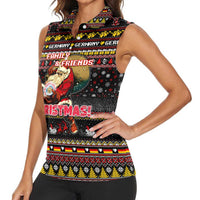Germany Women Sleeveless Polo Shirt Merry Christmas Family and Friends - Wonder Print Shop
