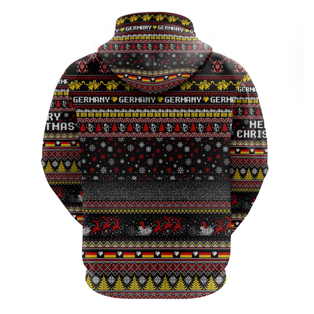 Germany Zip Hoodie Merry Christmas Family and Friends - Wonder Print Shop