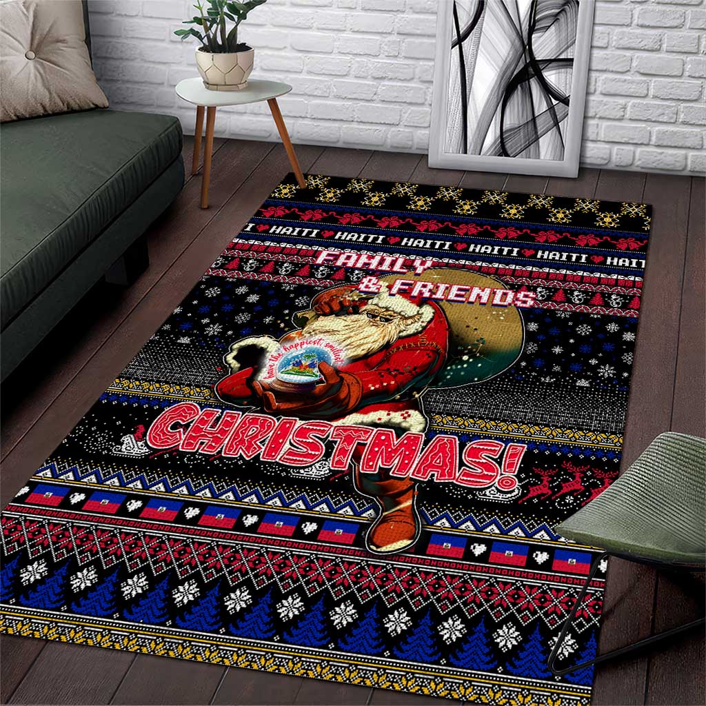 Haiti Area Rug Merry Christmas Family and Friends - Wonder Print Shop