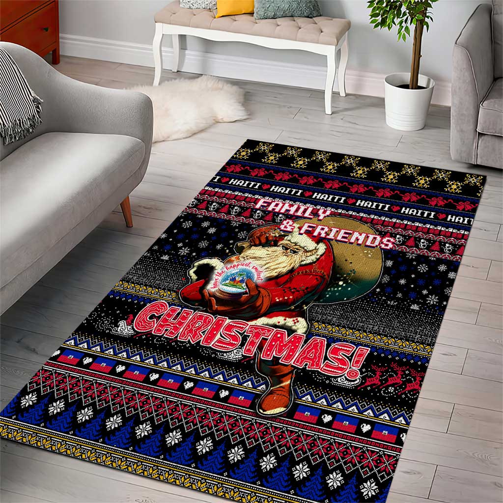 Haiti Area Rug Merry Christmas Family and Friends - Wonder Print Shop