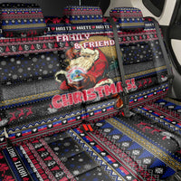 Haiti Back Car Seat Cover Merry Christmas Family and Friends - Wonder Print Shop