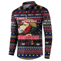 Haiti Button Sweatshirt Merry Christmas Family and Friends - Wonder Print Shop
