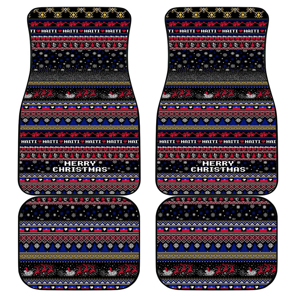 Haiti Car Mats Merry Christmas Family and Friends - Wonder Print Shop