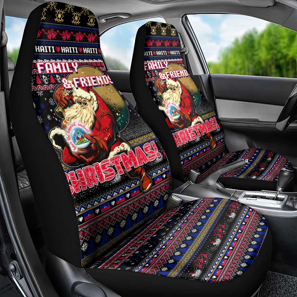 Haiti Car Seat Cover Merry Christmas Family and Friends - Wonder Print Shop