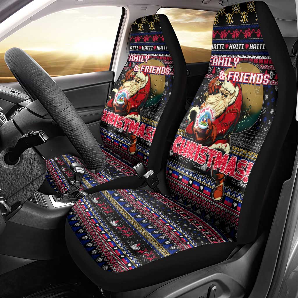 Haiti Car Seat Cover Merry Christmas Family and Friends - Wonder Print Shop