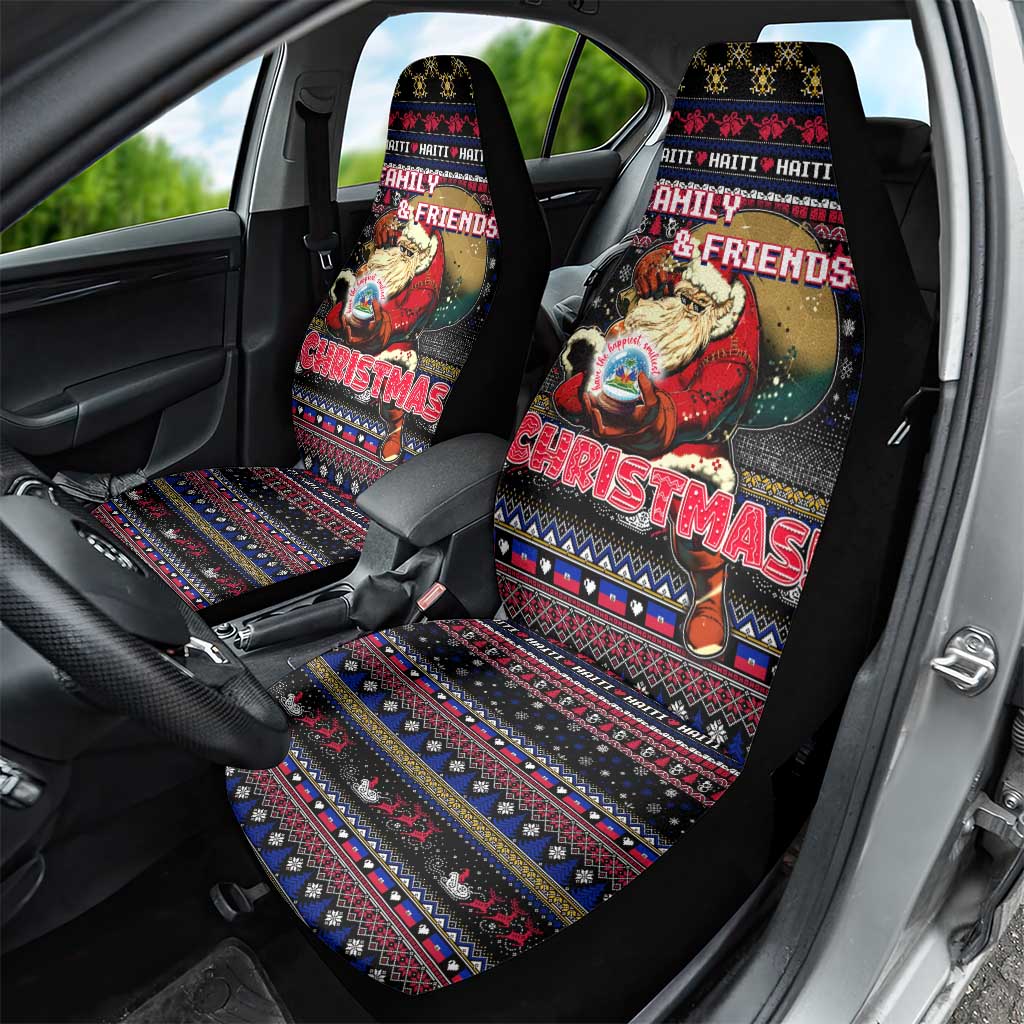 Haiti Car Seat Cover Merry Christmas Family and Friends - Wonder Print Shop