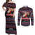 Haiti Couples Matching Off Shoulder Maxi Dress and Long Sleeve Button Shirt Merry Christmas Family and Friends - Wonder Print Shop