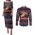 Haiti Couples Matching Puletasi and Long Sleeve Button Shirt Merry Christmas Family and Friends - Wonder Print Shop