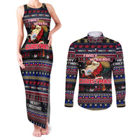 Haiti Couples Matching Tank Maxi Dress and Long Sleeve Button Shirt Merry Christmas Family and Friends - Wonder Print Shop