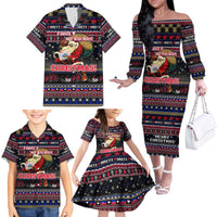 Haiti Family Matching Off The Shoulder Long Sleeve Dress and Hawaiian Shirt Merry Christmas Family and Friends - Wonder Print Shop