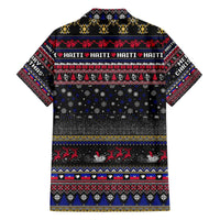 Haiti Family Matching Off The Shoulder Long Sleeve Dress and Hawaiian Shirt Merry Christmas Family and Friends - Wonder Print Shop