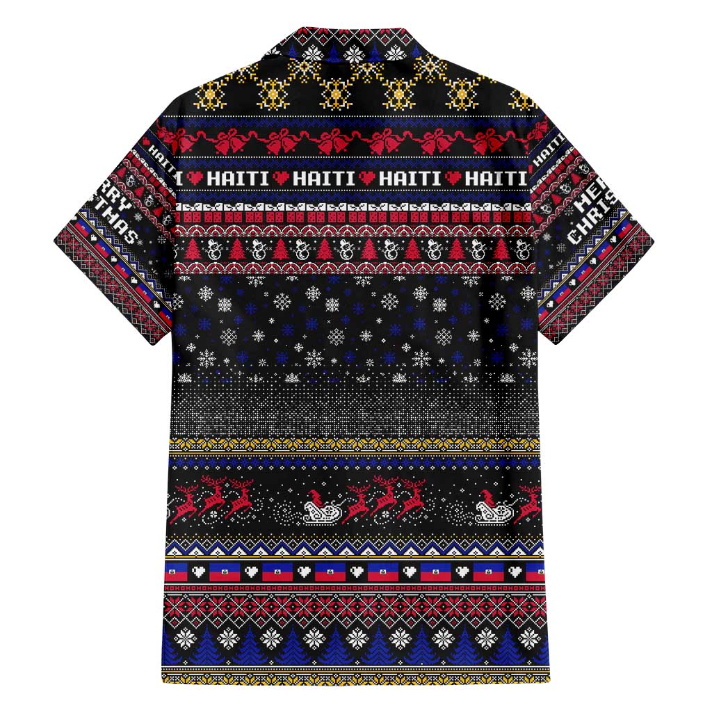 Haiti Family Matching Off Shoulder Short Dress and Hawaiian Shirt Merry Christmas Family and Friends - Wonder Print Shop