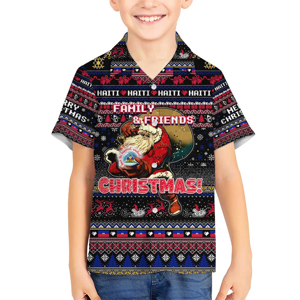 Haiti Kid Hawaiian Shirt Merry Christmas Family and Friends - Wonder Print Shop
