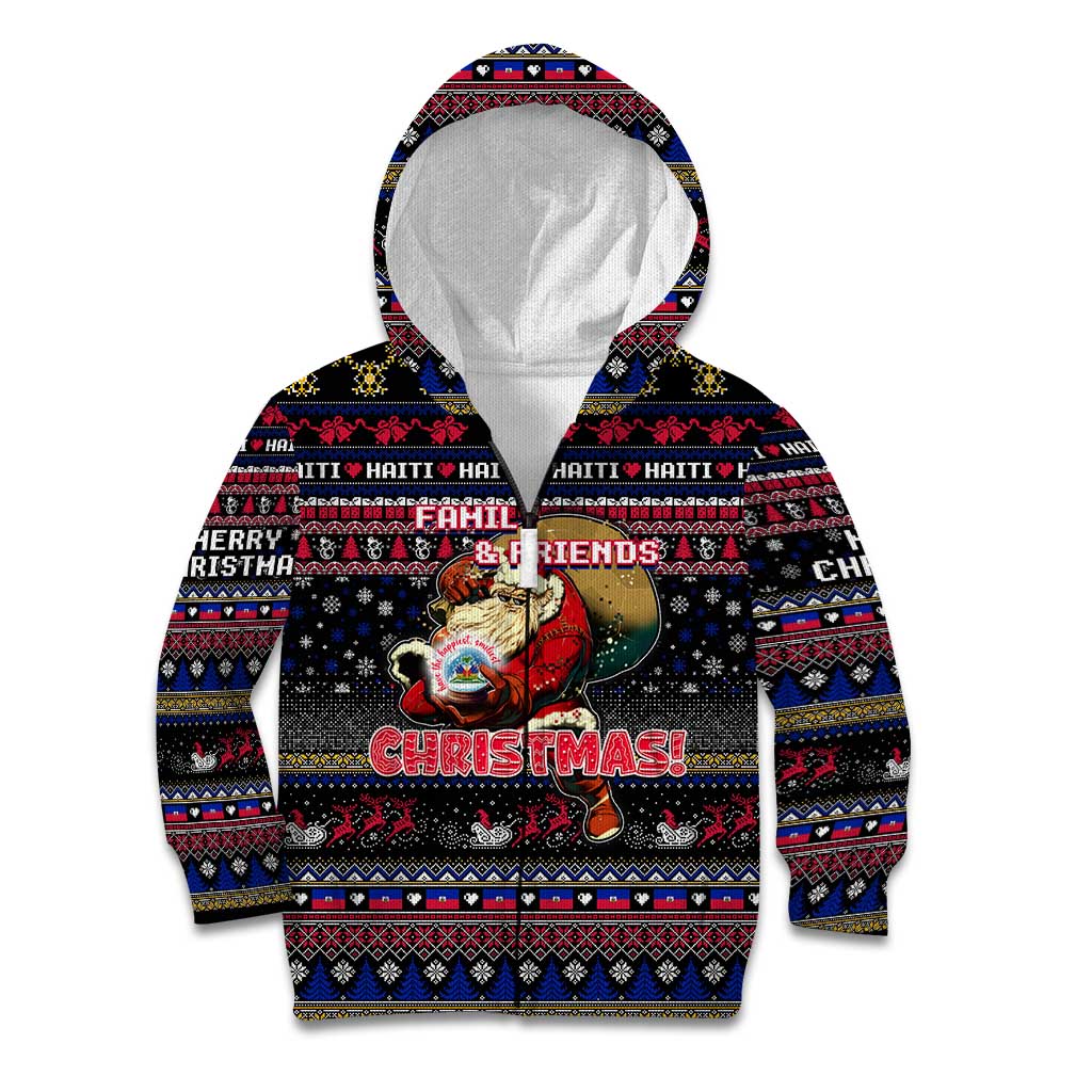 Haiti Kid Hoodie Merry Christmas Family and Friends - Wonder Print Shop