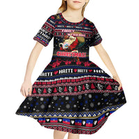 Haiti Kid Short Sleeve Dress Merry Christmas Family and Friends - Wonder Print Shop