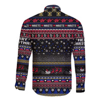Haiti Long Sleeve Button Shirt Merry Christmas Family and Friends - Wonder Print Shop