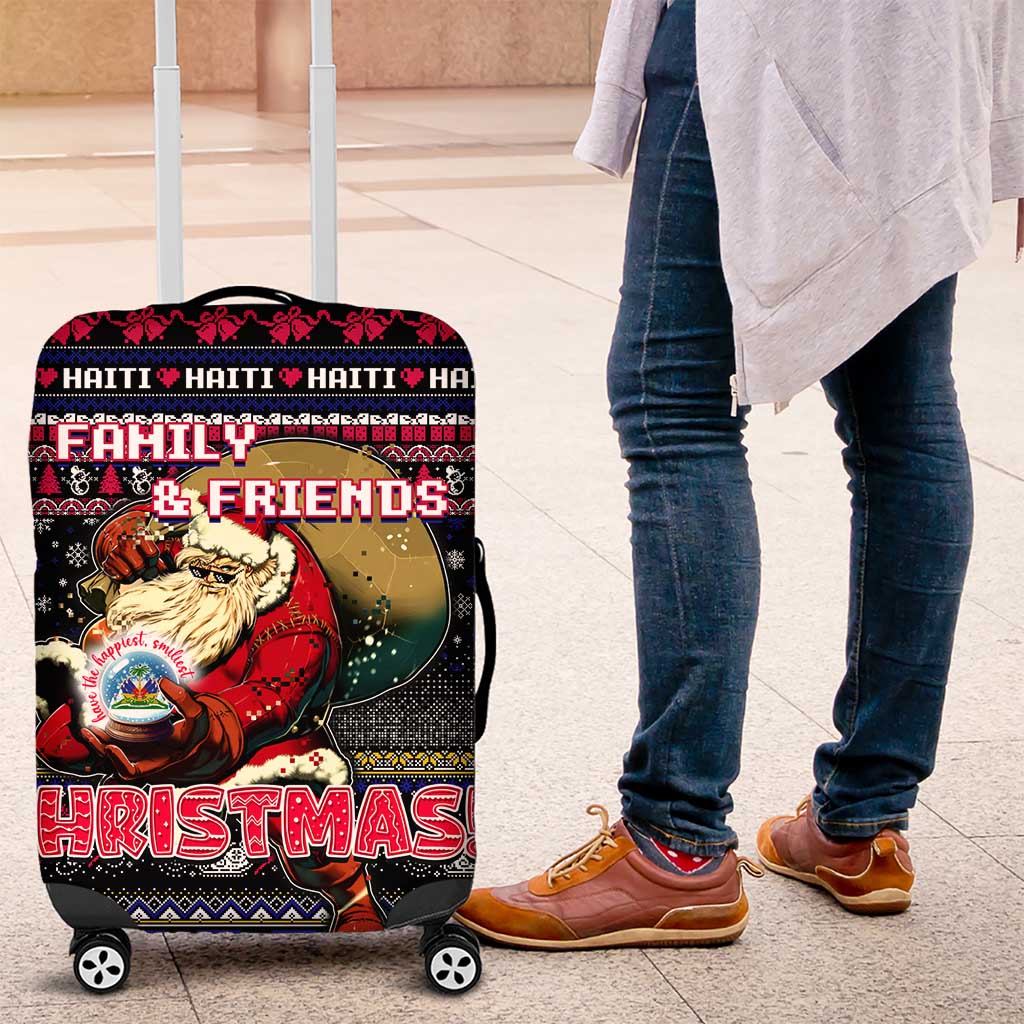 Haiti Luggage Cover Merry Christmas Family and Friends - Wonder Print Shop