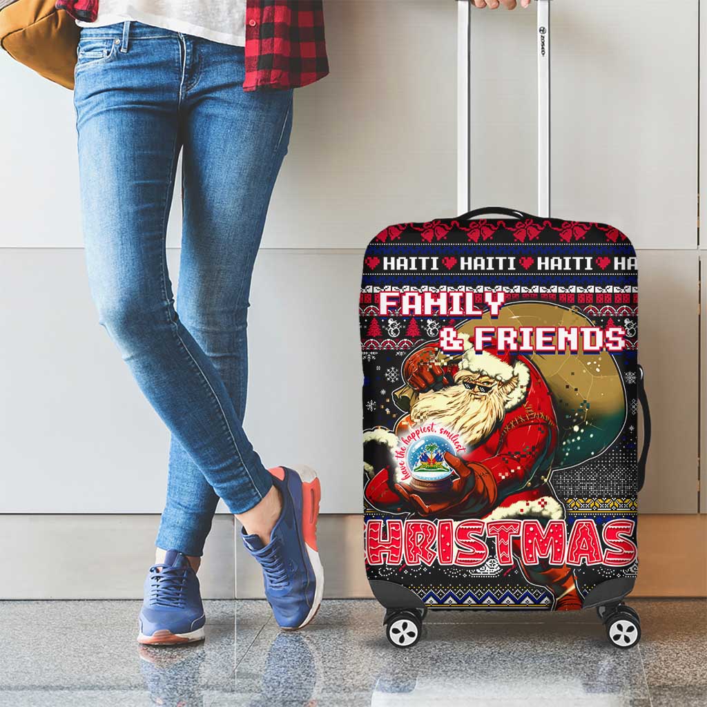Haiti Luggage Cover Merry Christmas Family and Friends - Wonder Print Shop