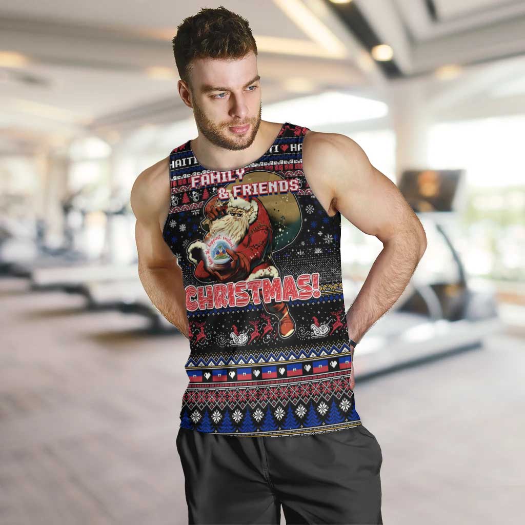 Haiti Men Tank Top Merry Christmas Family and Friends - Wonder Print Shop