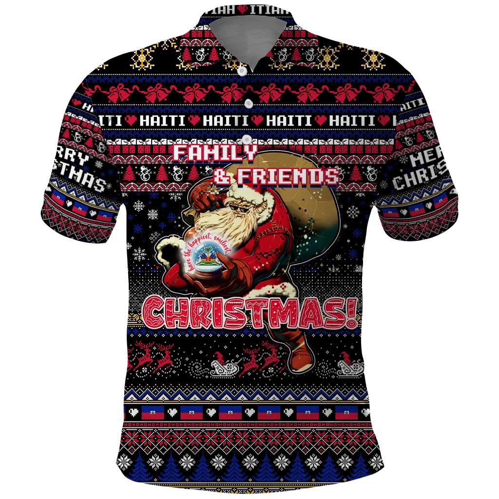Haiti Polo Shirt Merry Christmas Family and Friends - Wonder Print Shop