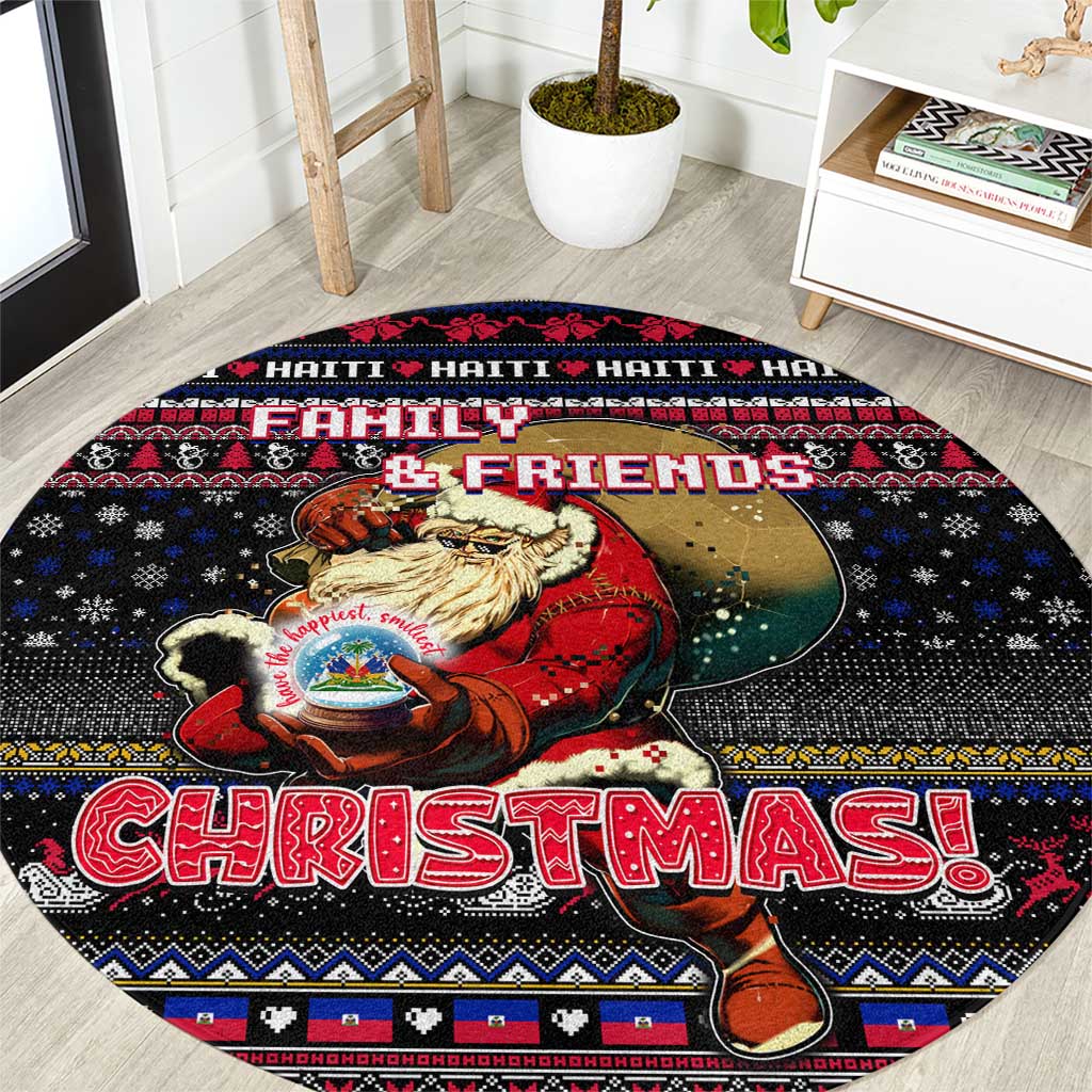Haiti Round Carpet Merry Christmas Family and Friends