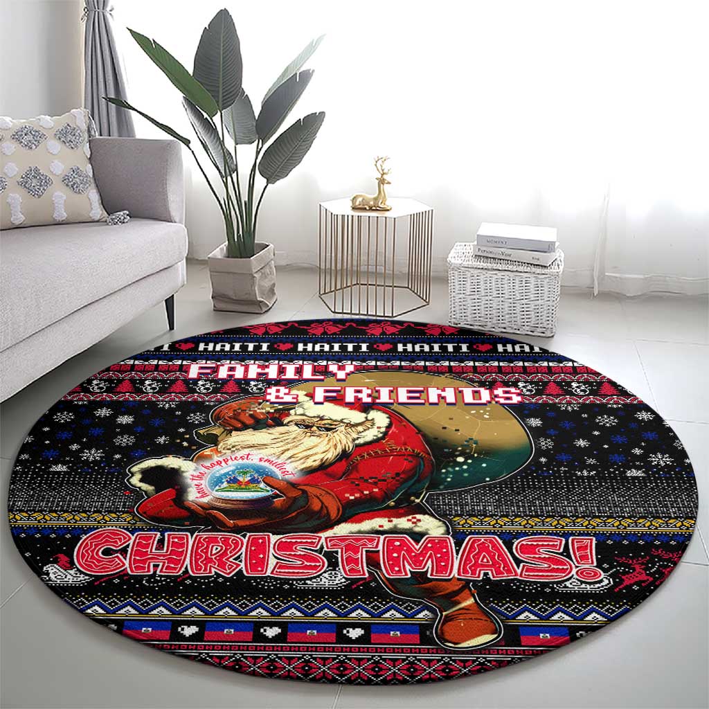 Haiti Round Carpet Merry Christmas Family and Friends