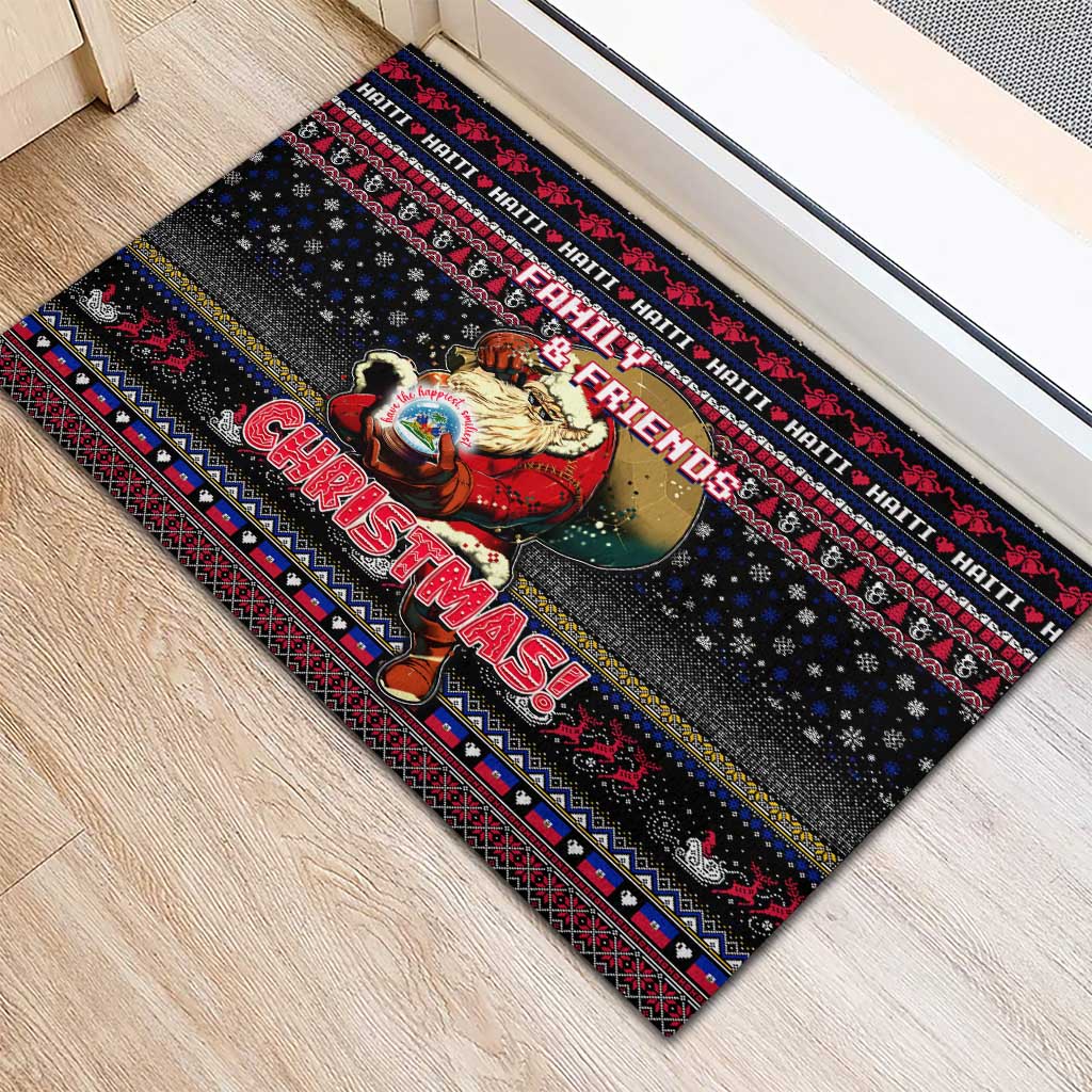 Haiti Rubber Doormat Merry Christmas Family and Friends - Wonder Print Shop