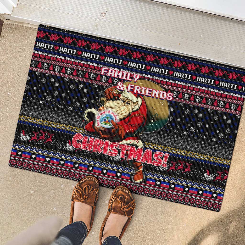 Haiti Rubber Doormat Merry Christmas Family and Friends - Wonder Print Shop
