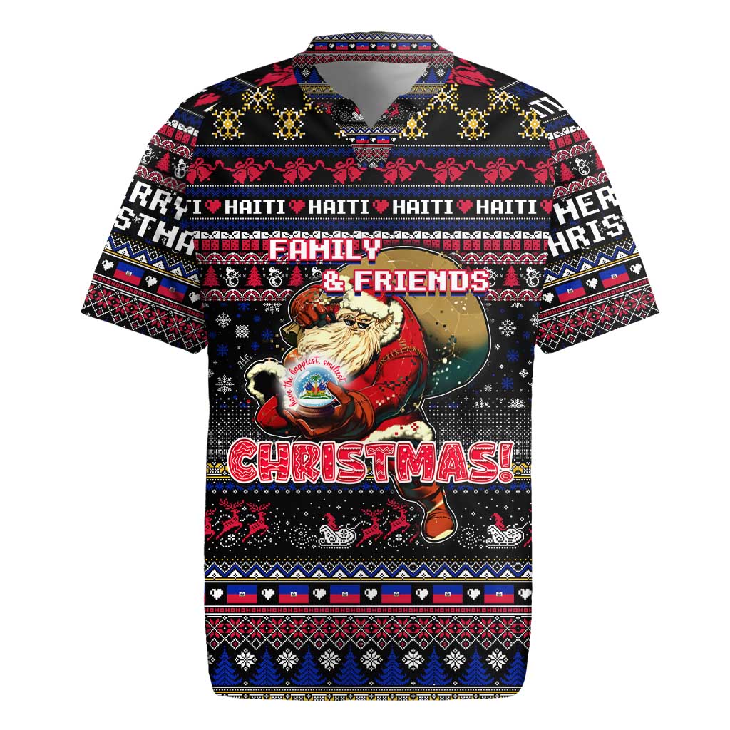 Haiti Rugby Jersey Merry Christmas Family and Friends - Wonder Print Shop