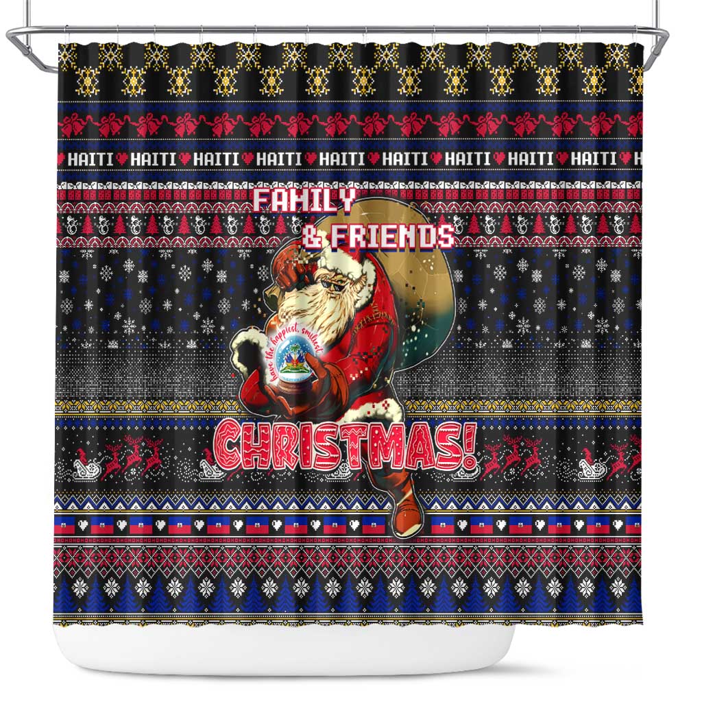Haiti Shower Curtain Merry Christmas Family and Friends